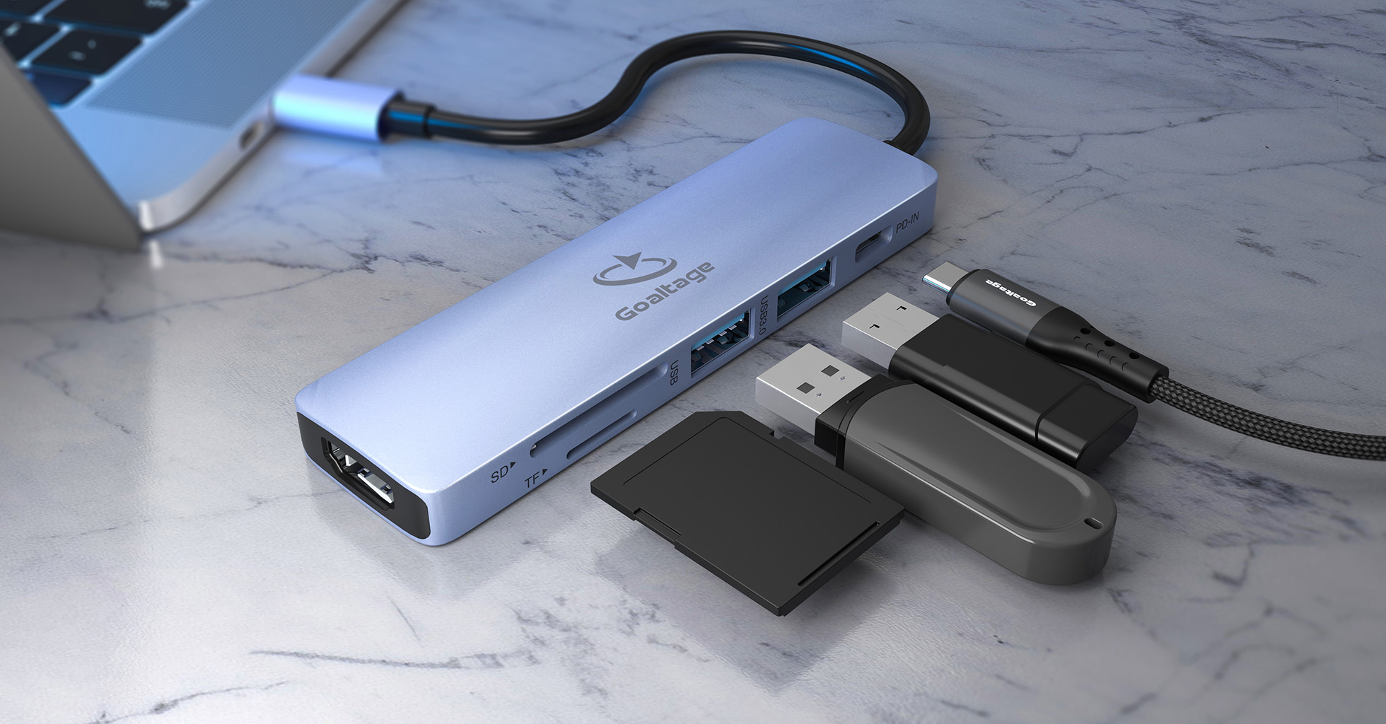 هاب 6 پورت USB-C گلتیج مدل HU01